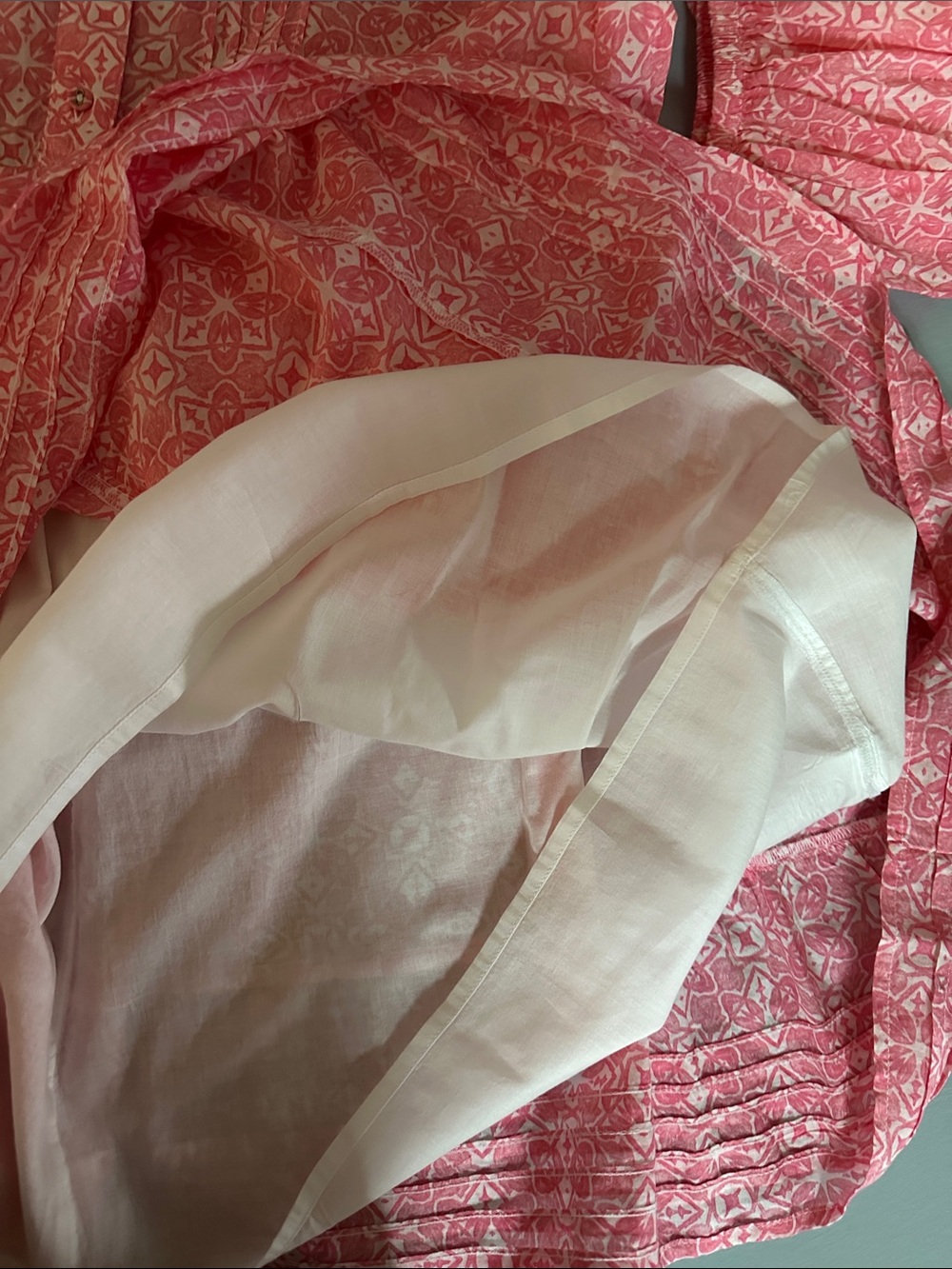 Vineyard Vines Pink Mini Tiered Cotton Dress L Resortwear Lightweight Coastal - Picture 9 of 10